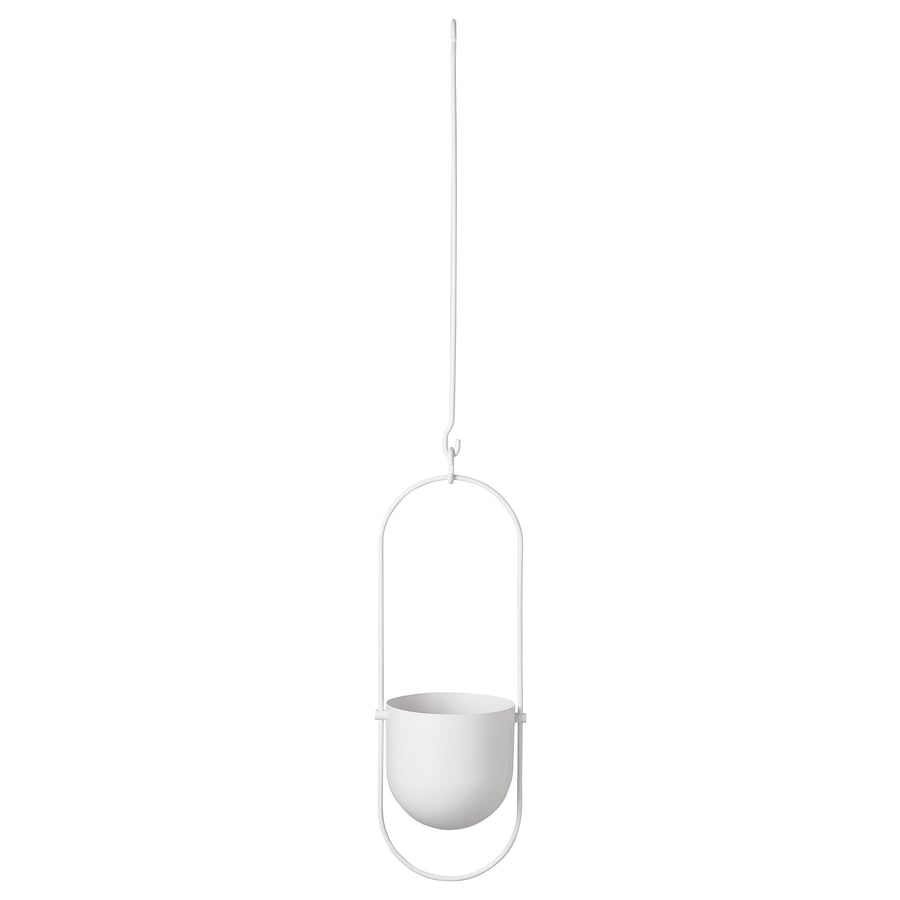 CHILISTRÅN hanging planter, in/outdoor white, 12 cm IKEA