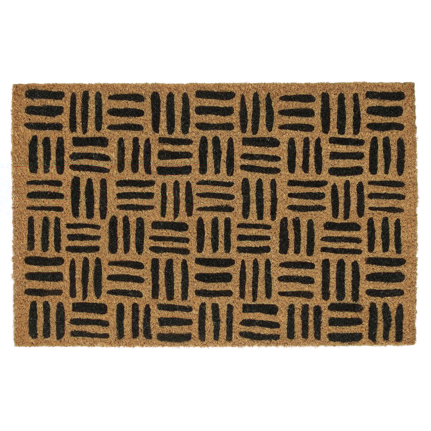CYKELGRIND natural/black, coir door mat, 40x60 cm IKEA