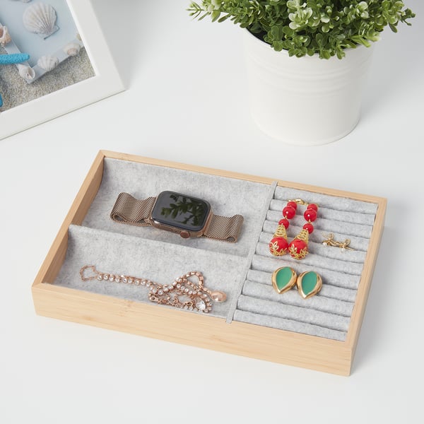 DRAGAN bamboo, Jewellery box, 23x15x3 cm IKEA