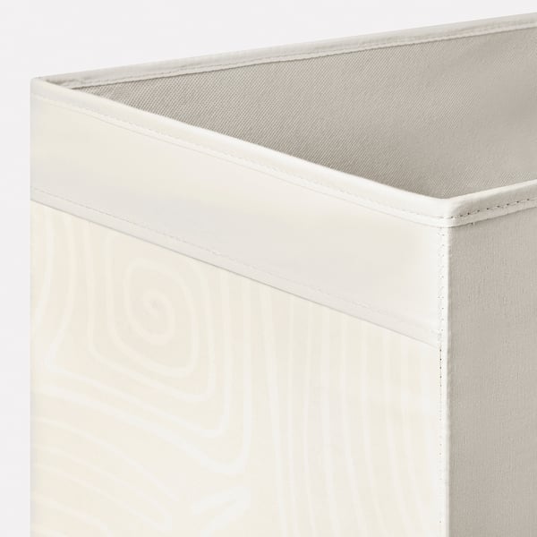 DRÖNA Box, beige/white, 33x38x33 cm