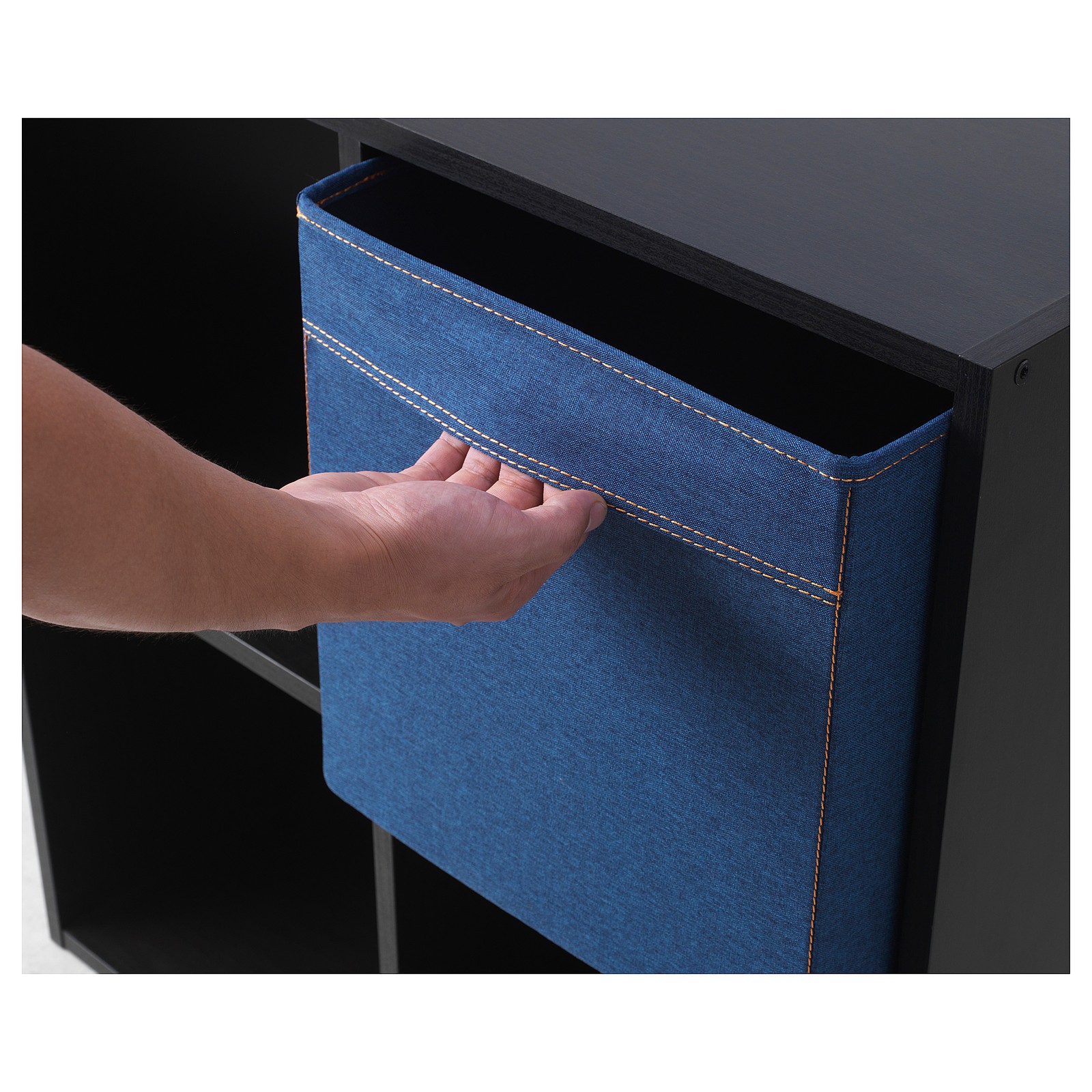 DRÖNA blue denim, Box, 33x38x33 cm IKEA