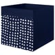 DRÖNA Box, dark blue/white, 33x38x33 cm
