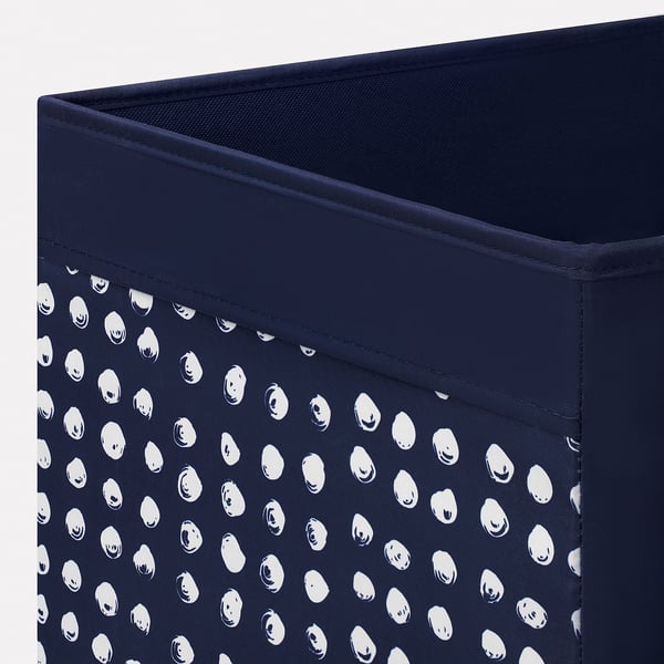 DRÖNA Box, dark blue/white, 33x38x33 cm