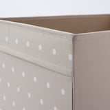 DRÖNA Box, dotted/beige, 33x38x33 cm