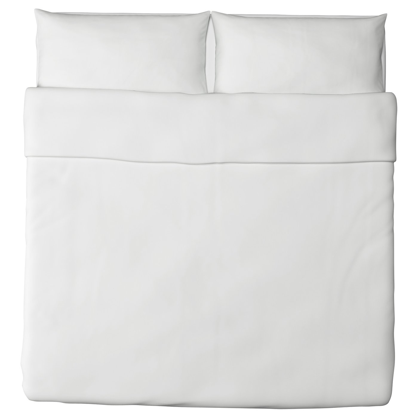 DVALA white bedding set, pure cotton, classic design, rectangular shape.
