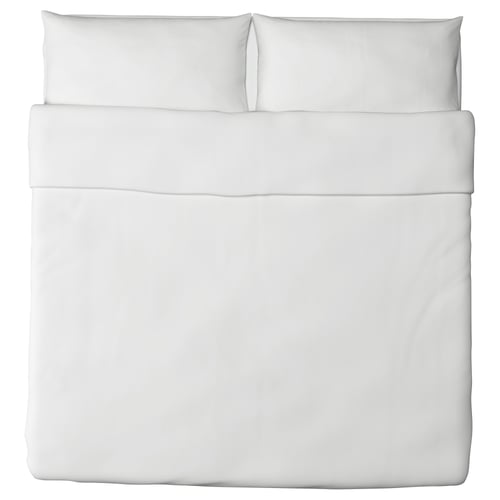 DVALA white bedding set, pure cotton, classic design, rectangular shape.