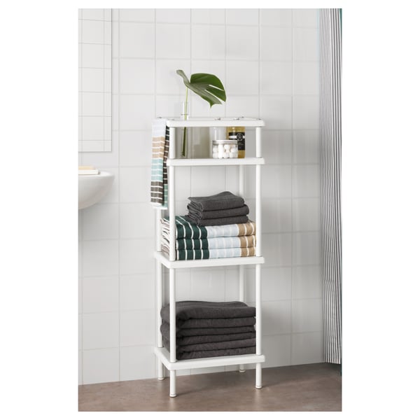 Dynan Shelf Unit With Towel Rail White Ikea