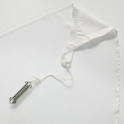 DYNING Canopy, wedge-shaped/white, 360 cm
