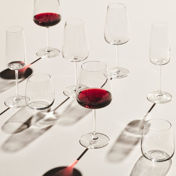 DYRGRIP Red wine glass, clear glass, 58 cl