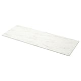 EKBACKEN Worktop, white marble effect/laminate, 246x2.8 cm