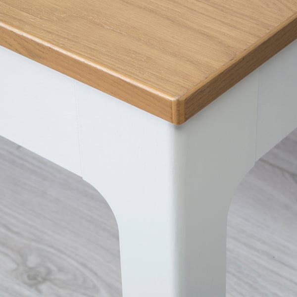 Ekedalen Oak Veneer White Stained Bench Ikea