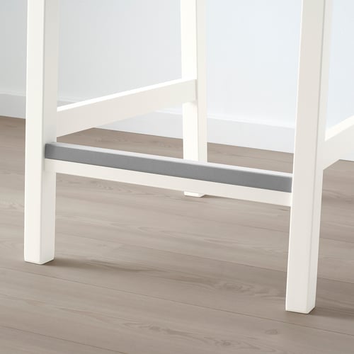 EKEDALEN / EKEDALEN bar dining table and 4 bar stools, white/Ramna
