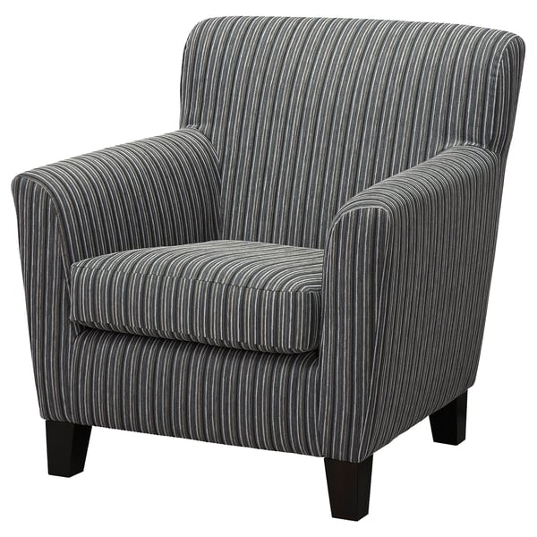 EKENÄS Armchair, stripe grey IKEA