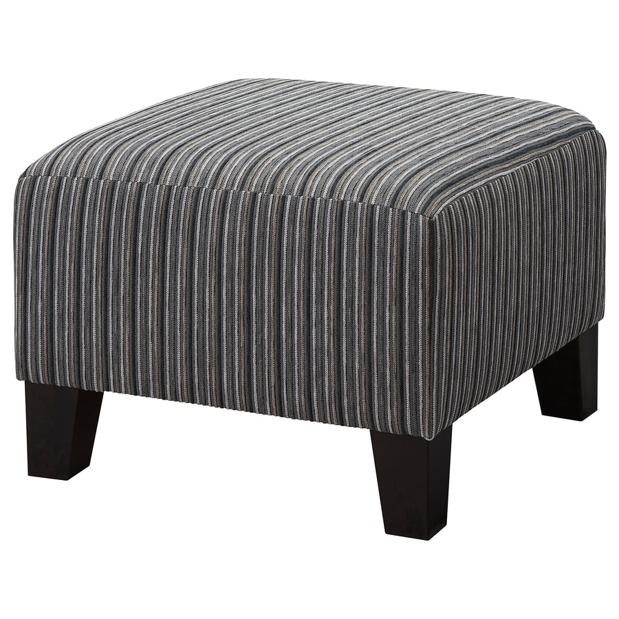 EKENÄS Footstool, stripe grey IKEA