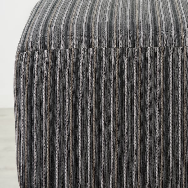 EKENÄS Footstool, stripe grey IKEA
