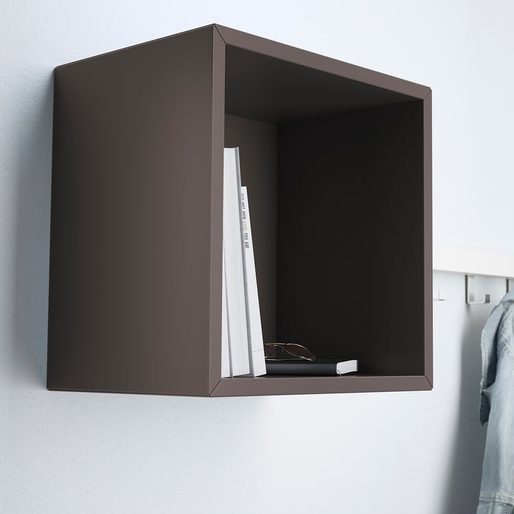 EKET wallmounted shelving unit, dark grey, 35x25x35 cm IKEA