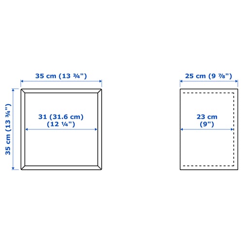 EKET Wall-mounted shelving unit, white, 35x25x35 cm