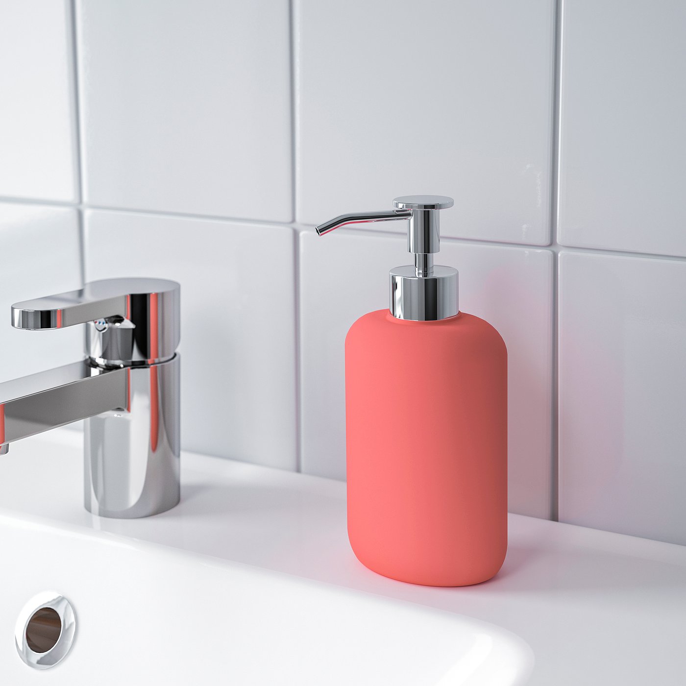 EKOLN light red, Soap dispenser IKEA