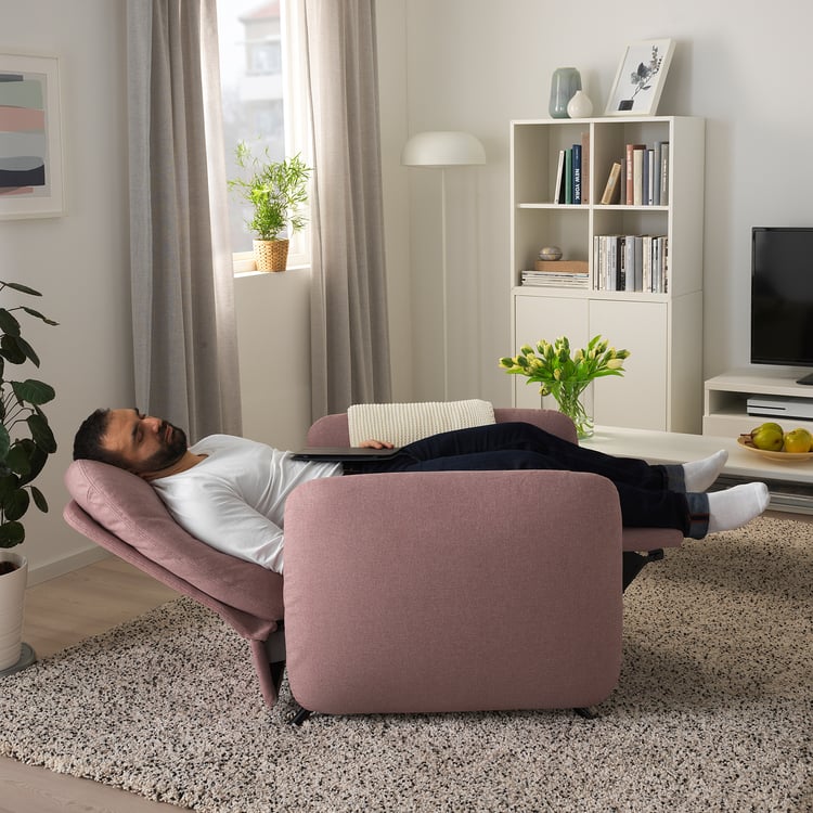 EKOLSUND recliner, Gunnared light brownpink IKEA