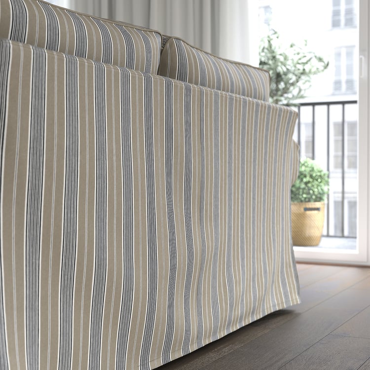 EKTORP 3 seater sofa, Karlshov beige/multicolour IKEA