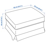 EKTORP Footstool with storage, Kilanda light beige