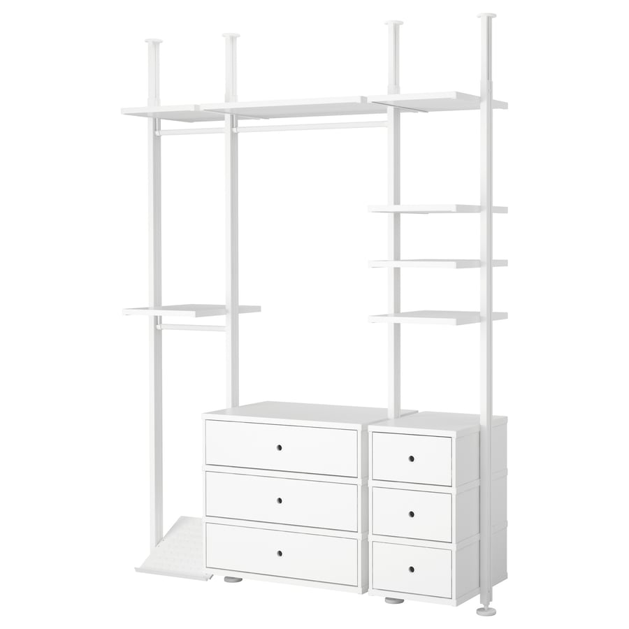 ELVARLI Wardrobe combination, white, 178x51x222350 cm IKEA