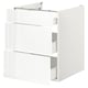 ENHET Base cb w 3 drawers, white/high-gloss white, 60x62x75 cm