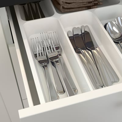 ENHET Base cb w 3 drawers, white/white frame, 80x62x75 cm