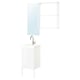 ENHET Bathroom, white/high-gloss white, 44x43x87 cm