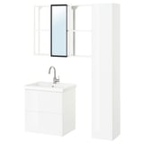 ENHET Bathroom, white/high-gloss white, 64x43x65 cm
