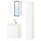 ENHET Bathroom, white/high-gloss white, 64x43x65 cm