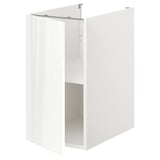 ENHET Bc w shlf/door, white/high-gloss white, 40x62x75 cm