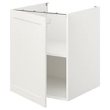 ENHET Bc w shlf/door, white/white frame, 60x62x75 cm