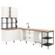 ENHET Corner kitchen, anthracite/white frame
