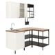 ENHET Corner kitchen, anthracite/white frame