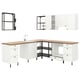 ENHET Corner kitchen, anthracite/white frame
