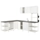 Option: ENHET Corner kitchen, white/high-gloss white