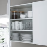 ENHET Corner kitchen, white/high-gloss white