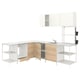 Option: ENHET Corner kitchen, white/oak effect white