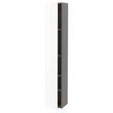 ENHET Hi cb w 4 shlvs/door, grey/high-gloss white, 30x32x180 cm