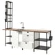 Option: ENHET Kitchen, anthracite/white frame, 243x63.5x241 cm