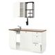Option: ENHET Kitchen, anthracite/white, 163x63.5x222 cm