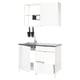 ENHET Kitchen, white/high-gloss white, 123x63.5x222 cm