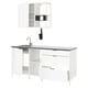 ENHET Kitchen, white/high-gloss white, 183x63.5x222 cm