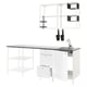 ENHET Kitchen, white/high-gloss white, 223x63.5x222 cm