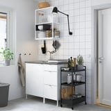 ENHET Kitchen, white/high-gloss white, 103x63.5x222 cm