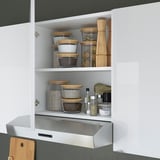 ENHET Kitchen, white/high-gloss white, 123x63.5x222 cm