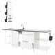 ENHET Kitchen, white/high-gloss white, 243x63.5x241 cm