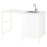 ENHET Laundry, white/high-gloss white, 139x63.5x90.5 cm