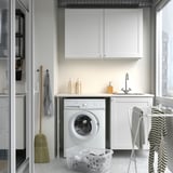 ENHET Laundry, white/white frame, 139x63.5x87.5 cm